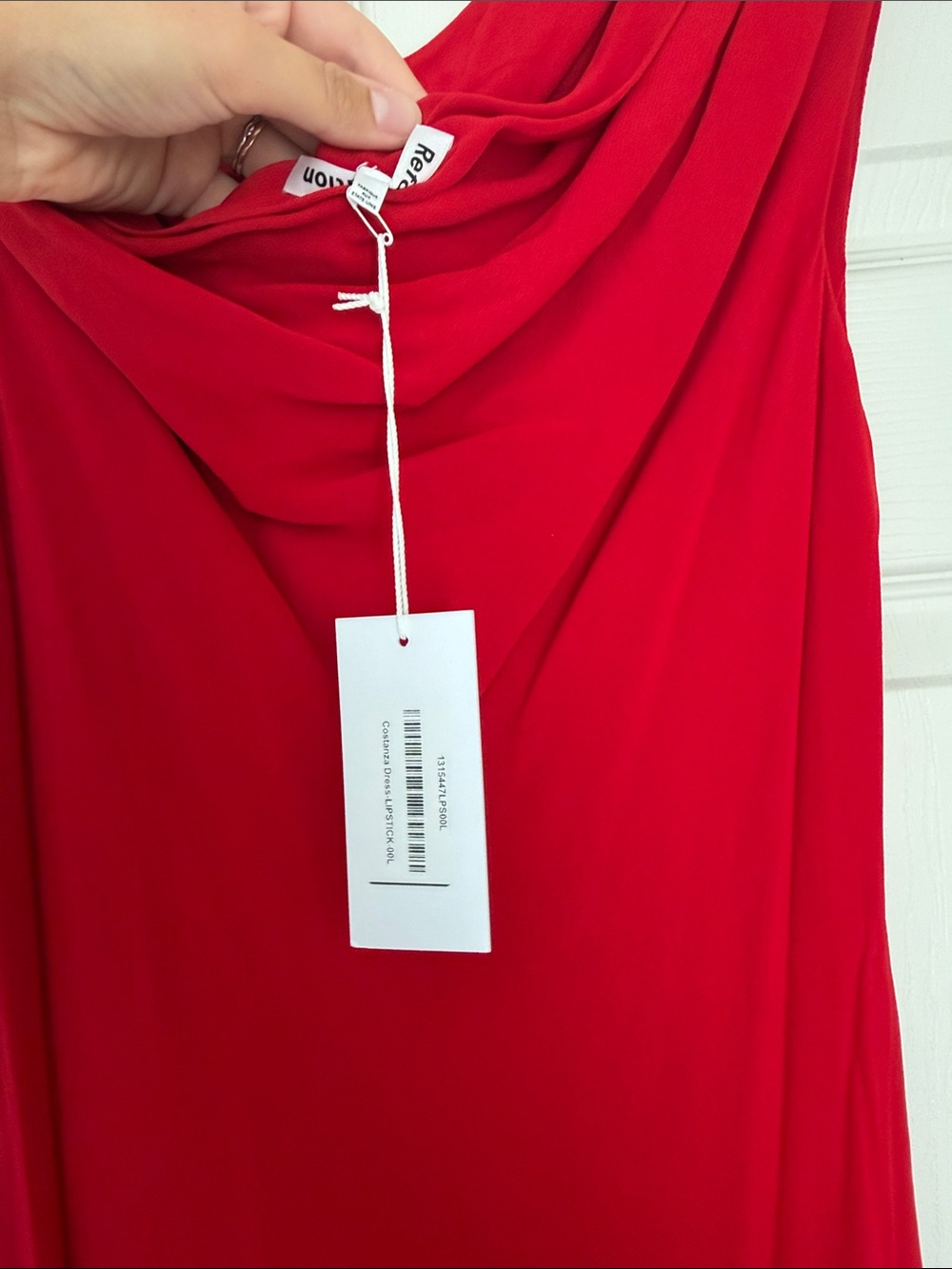 Reformation Red Cowl Neck Maxi Dress - Picture 3 of 4